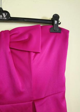 ❄️большой распродаж❄️ярко-розовое атласное платье от f&amp;f3 фото