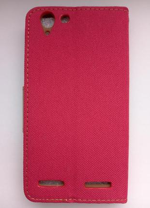 Чохол-книжка goospery з тканини для lenovo a6020 red2 фото