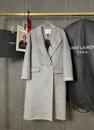 Пальто ysl весна (без подклада ) s размер  в комплекте брошь