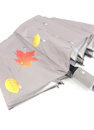 Зонт женский полуавтомат складной susino с 9 спицами, антишторм, легкий, бежевый2 фото