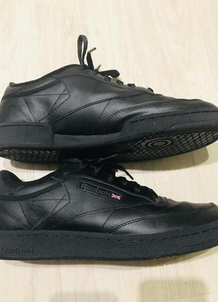 Оригінальні кеди reebok club c 85 "black" (ar0454) 30,5см 46р3 фото