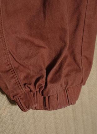 Оригинальные мягкие х/б джинсы-джоггеры цвета прелой сливы no fear сша 34 r.( пот - 40 см.)6 фото