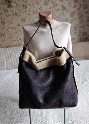 Женская сумка шоппер в в эко-овчине gianni notaro