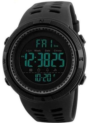 Часы наручные мужские skmei 1251bk all black, фирменные спортивные часы. цвет: черный ku-222 фото