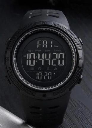 Часы наручные мужские skmei 1251bk all black, фирменные спортивные часы. цвет: черный ku-223 фото