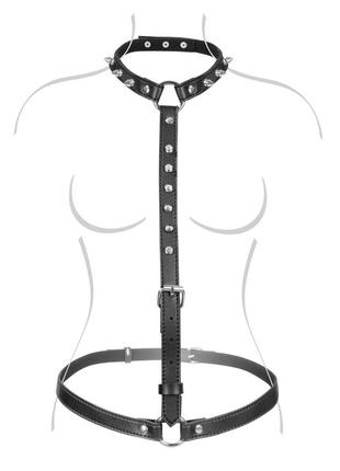 Портупея на тіло чокер гранж шипи на талію ремені рок кільця