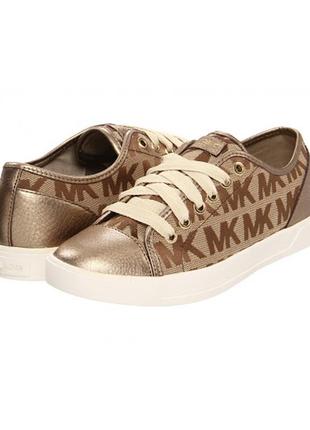 Кеды сникерсы michael kors city sneaker bronze1 фото