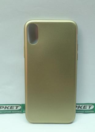 Iphone xs чохол силіконовий gold