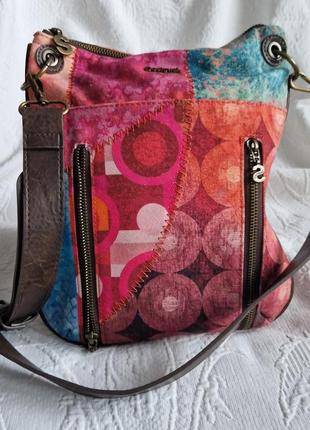Женская текстильная сумочка кросбоди desigual1 фото