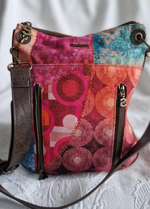 Женская текстильная сумочка кросбоди desigual