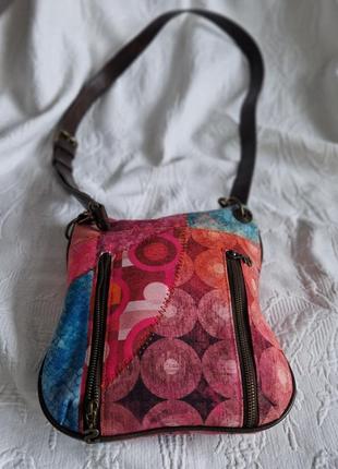 Женская текстильная сумочка кросбоди desigual