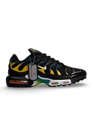 Мужские кроссовки nike air max plus black teal yellow