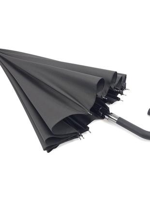 Мужской зонт-трость антишторм с 16 спицами и полуавтоматическим открытием