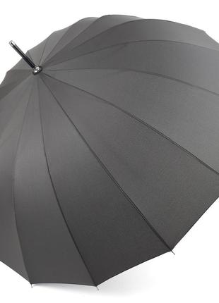 Чоловіча парасолька-тростина антишторм з 16 спицями та напівавтоматичним відкриттям1 фото