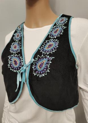 Женская винтажная жилетка болеро uttam boutique, р.s/m4 фото