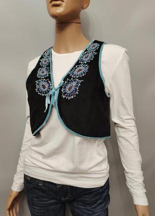 Женская винтажная жилетка болеро uttam boutique, р.s/m3 фото