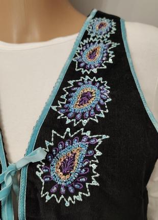 Женская винтажная жилетка болеро uttam boutique, р.s/m5 фото