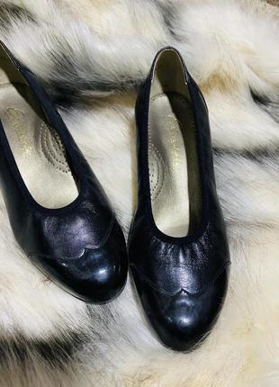 Туфли женские кожаные туфли черные удобные туфли комфортная обувь- 39р2 фото