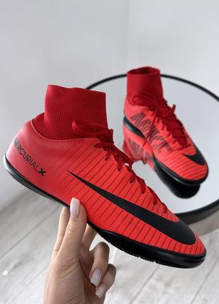 Шикарні футзалки з панчохом nike mercurial x