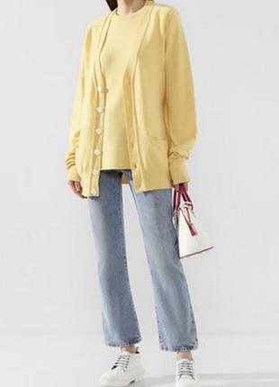 Кардиган вязаная кофта на пуговицах с карманами