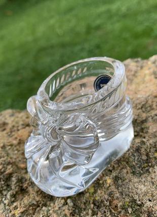 Хрустальный сувенир, шкатулка, вазочка  башмачок