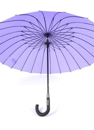 Зонт трость женский анти-шторм с 24 спицами с большим куполом и механической системой открытия9 фото