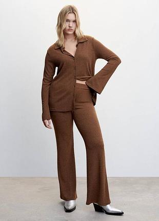 Женские брюки в рубчик mango, размер 1xl