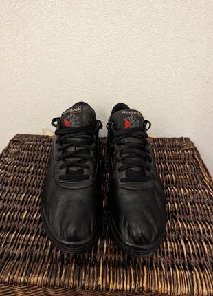 Винтажные черные кожаные кроссовки reebok classic rb 001 r ii 46p. 30.5см6 фото