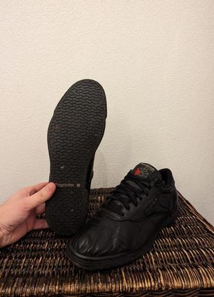 Винтажные черные кожаные кроссовки reebok classic rb 001 r ii 46p. 30.5см7 фото