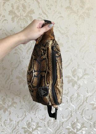Зміїна сумка-бананка/ поясна сумка