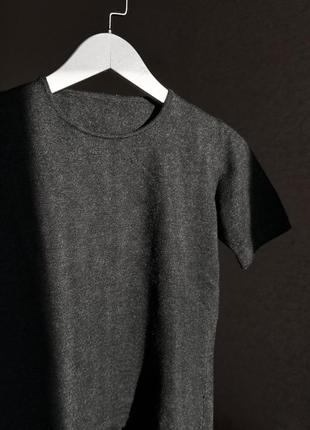 Теплая шерстяная футболка из мериноса 🩶зимняя термо футболка с коротким рукавом6 фото
