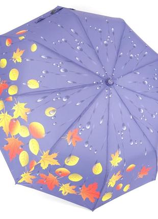 Жіноча парасолька напівавтомат susino з 9 спицями, антишторм, лавандовий1 фото