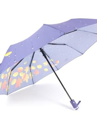 Жіноча парасолька напівавтомат susino з 9 спицями, антишторм, лавандовий5 фото
