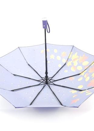 Жіноча парасолька напівавтомат susino з 9 спицями, антишторм, лавандовий7 фото