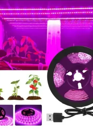 Світлодіодна фітолента для рослин 3 метри usb - 180 led / світлодіодна фітолампа
