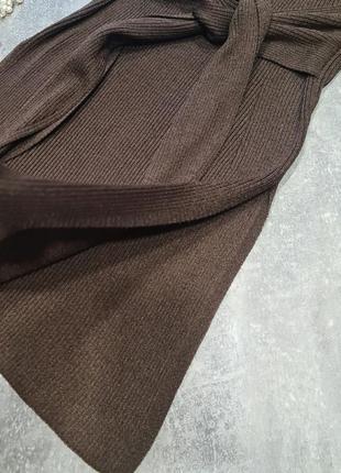 Туніка жилет безрукавка сукня коричнева в рубчик massimo dutti8 фото