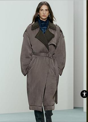Тренч пуховик zara