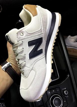 Кроссовки женские new balance 574 beige &amp; black