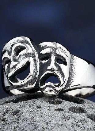 Оригинальное кольцо 17.5 р перстень маска череп 💀 панк рок металл нержавеющая сталь4 фото