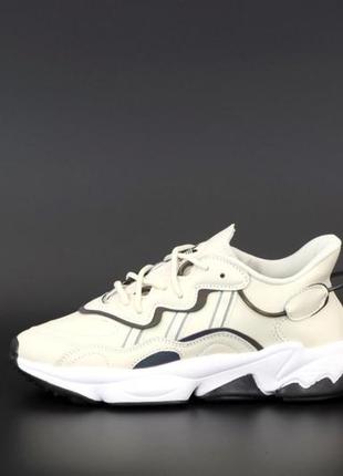 Женские кроссовки adidas ozweego beige white 38-39-402 фото