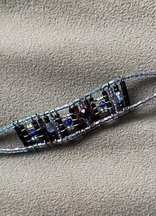 Женский браслет с бисера бижутерия1 фото