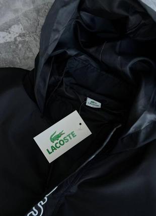 Шикарний та якісний анорак лакоста/стильний анорак lacoste в чорному кольорі на осінь -весну-літо3 фото