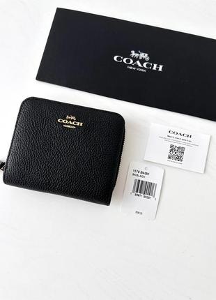 Coach billfold wallet женский кожаный брендовый кошелек коуч коач оригинал портмоне на подарок жене на подарок девушке7 фото