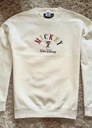 Винтажный свитшот jansport mickey &amp; co vintage sweatshirt disney mickey mouse made in u.s.a, оригинал