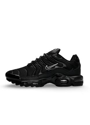 Мужские кроссовки nike air max plus all black white