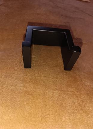 Матовый черный гладкий держатель крючок с набором креплений нержавеющая сталь3 фото