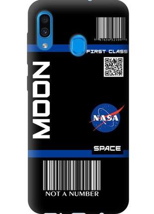 Чехол силиконовый бампер fts на samsung galaxy a30 2019 a305f с рисунком nasa travel