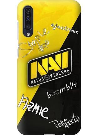 Чехол силиконовый бампер fts на samsung galaxy a50 2019 a505f с дизайном natus vincere автографы