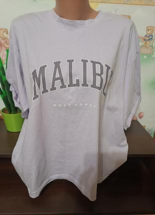 Лиловая футболка malibu1 фото