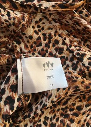Леопардовая блуза на завязках4 фото